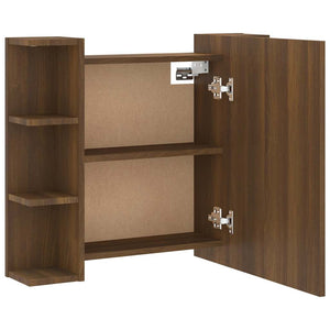 LED Spiegelschrank Eiche Braun 70x60 cm