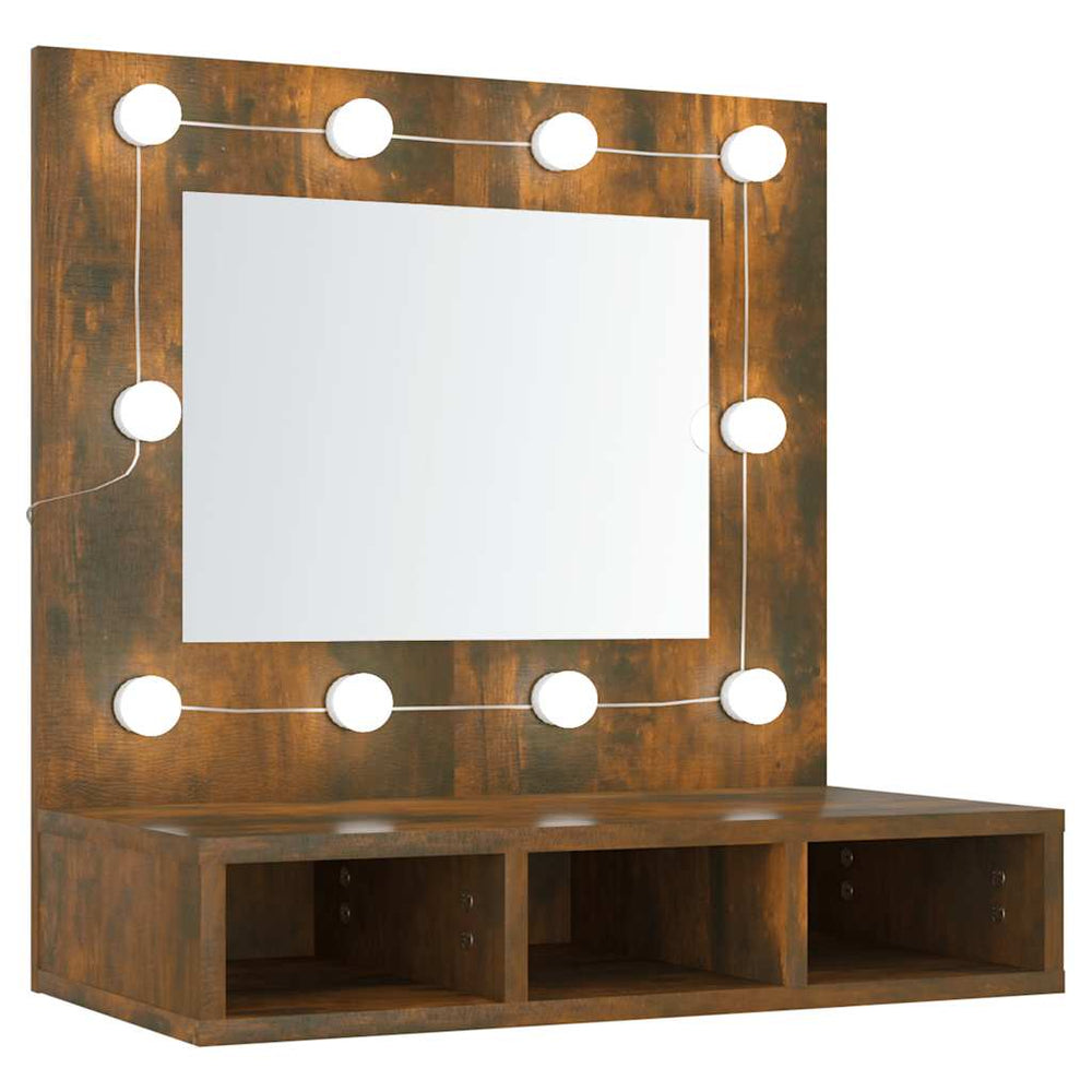 LED Spiegelschrank Räuchereiche 60cm