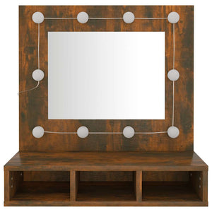 LED Spiegelschrank Räuchereiche 60cm
