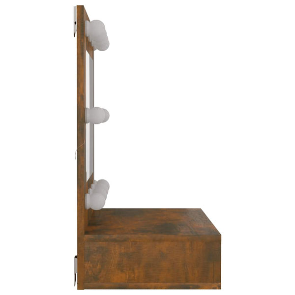 LED Spiegelschrank Räuchereiche 60cm
