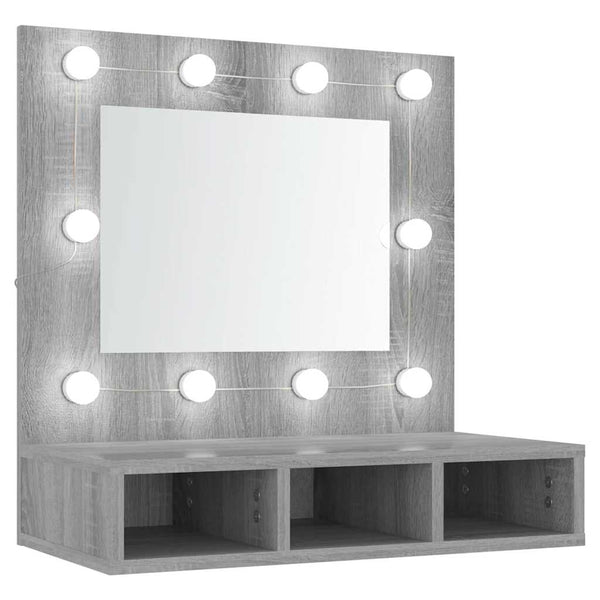 LED Spiegelschrank Grau Sonoma 60 cm