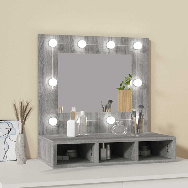 LED Spiegelschrank Grau Sonoma 60 cm