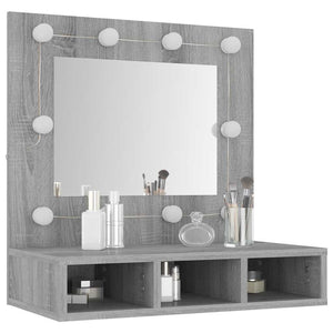 LED Spiegelschrank Grau Sonoma 60 cm