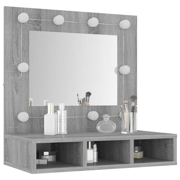 LED Spiegelschrank Grau Sonoma 60 cm
