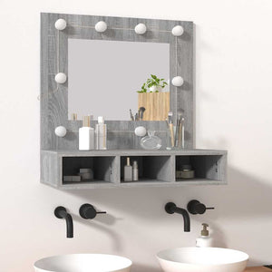 LED Spiegelschrank Grau Sonoma 60 cm