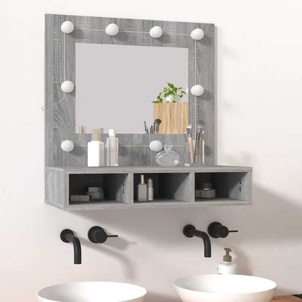 LED Spiegelschrank Grau Sonoma 60 cm