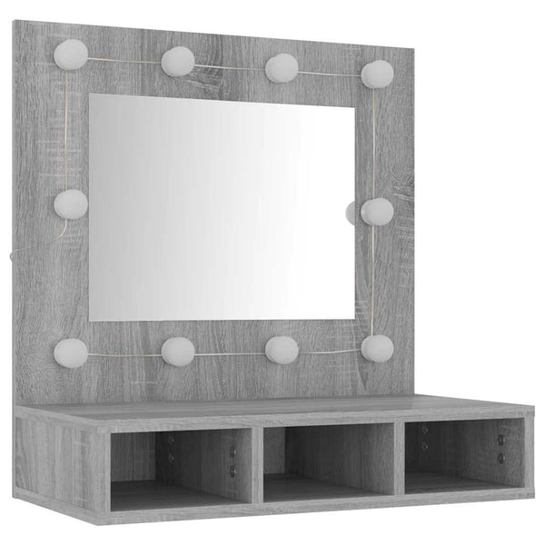 LED Spiegelschrank Grau Sonoma 60 cm