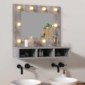 LED Spiegelschrank Grau Sonoma 60 cm
