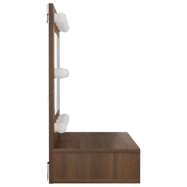 LED Spiegelschrank Braun Eiche 60 cm