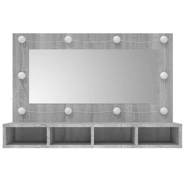 LED Spiegelschrank Grau Sonoma 90 cm