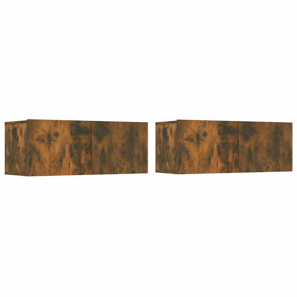 TV-Schränke Räuchereiche Holz 80x30x30cm, 2er Set