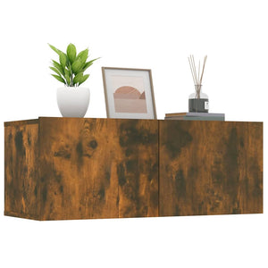 TV-Schränke Räuchereiche Holz 80x30x30cm, 2er Set