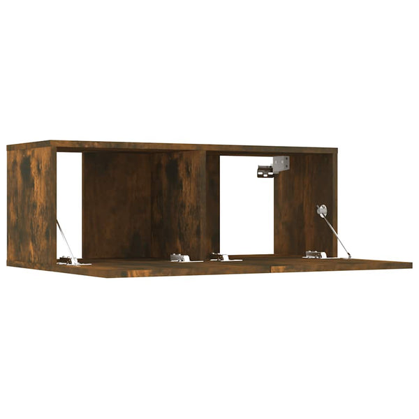 TV-Schränke Räuchereiche Holz 80x30x30cm, 2er Set