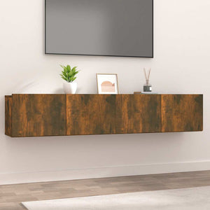 TV-Schränke Räuchereiche Holz 80x30x30cm, 2er Set