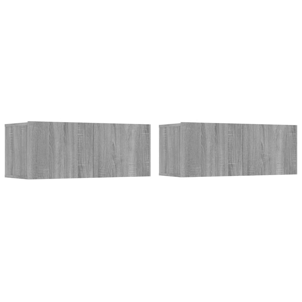 TV-Schränke Grau Sonoma 80 cm, 2er-Set