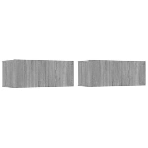 TV-Schränke Grau Sonoma 80 cm, 2er-Set