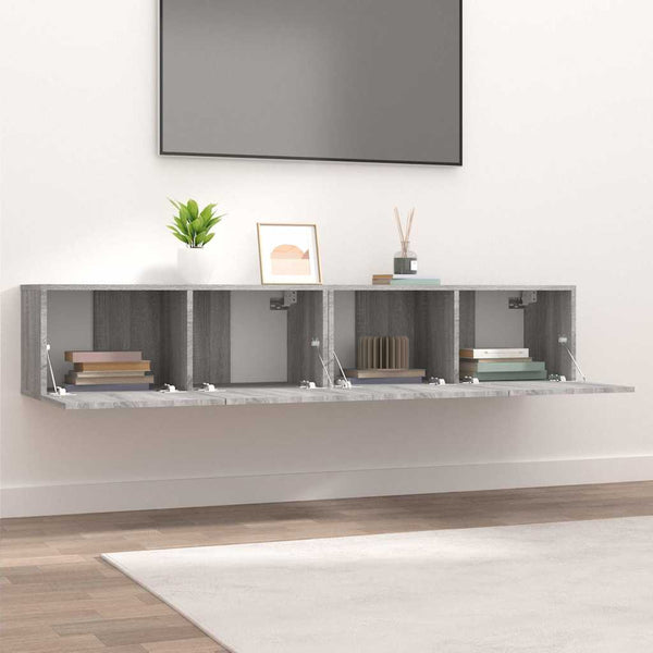 TV-Schränke Grau Sonoma 80 cm, 2er-Set