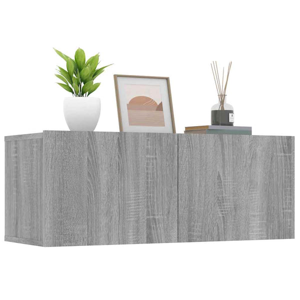 TV-Schränke Grau Sonoma 80 cm, 2er-Set