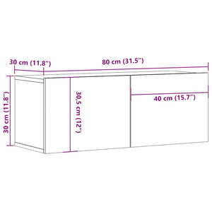 TV-Schränke Braun Eichen-Optik, 2er-Set