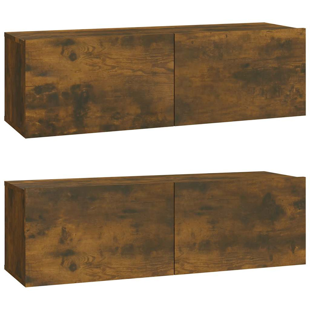 TV-Wandschränke 2er Set, Räuchereiche 100 cm