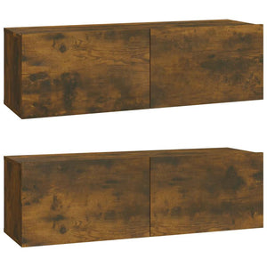 TV-Wandschränke 2er Set, Räuchereiche 100 cm