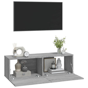 TV-Wandschränke Grau Sonoma 2er-Set
