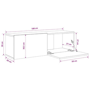 TV-Wandschränke Grau Sonoma 2er-Set