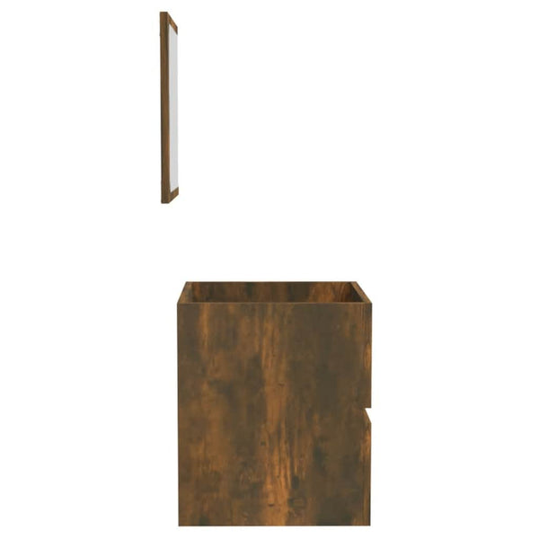 Badschrank mit Spiegel Räuchereiche