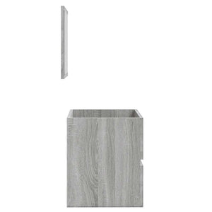 Badschrank mit Spiegel Grau Sonoma