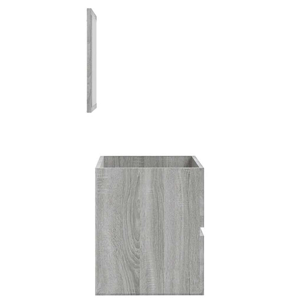 Badschrank mit Spiegel Grau Sonoma