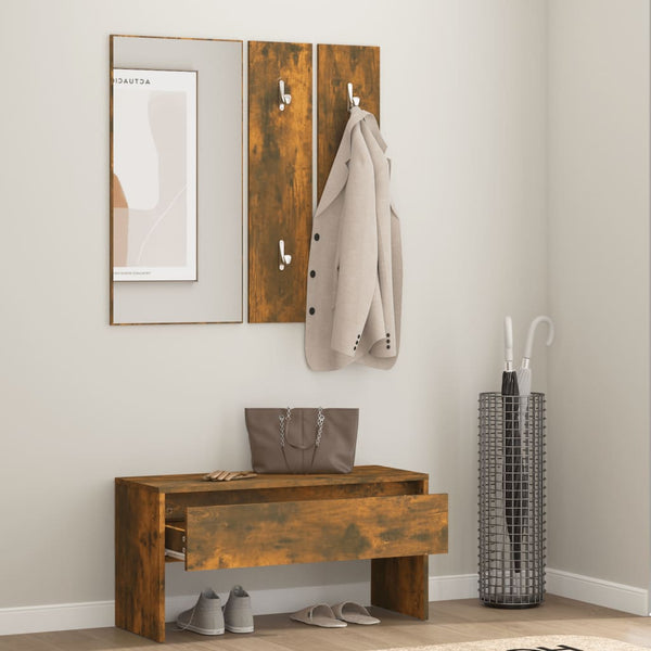 Garderoben Set Räuchereiche