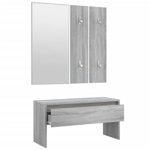 Garderoben Set Grau Sonoma Holz