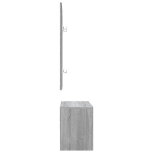 Garderoben Set Grau Sonoma Holz