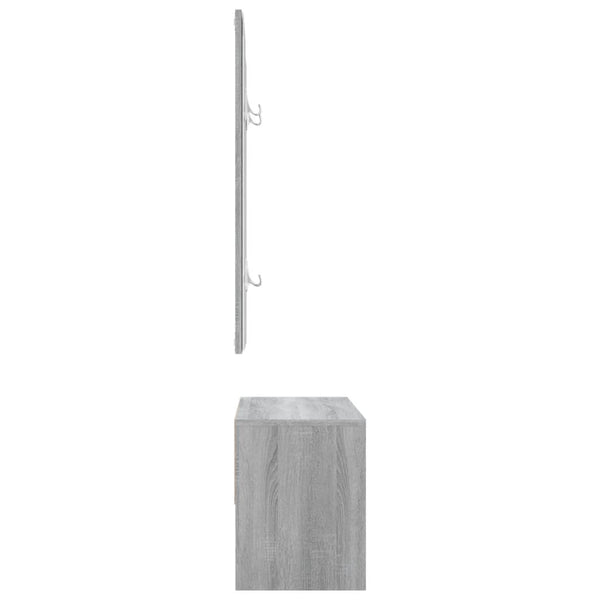 Garderoben Set Grau Sonoma Holz