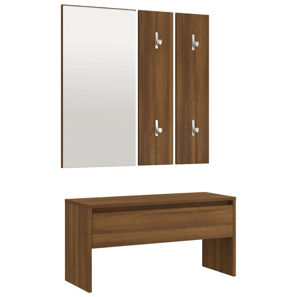 Garderoben-Set Braun Eichen-Optik