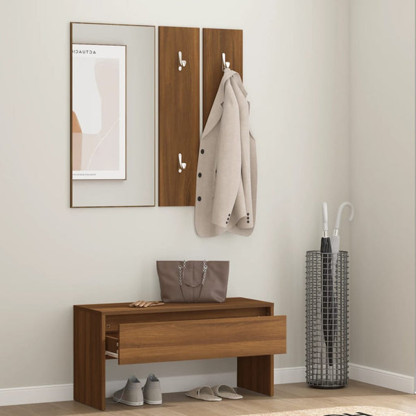 Garderoben-Set Braun Eichen-Optik
