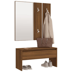Garderoben-Set Braun Eichen-Optik