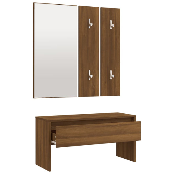 Garderoben-Set Braun Eichen-Optik