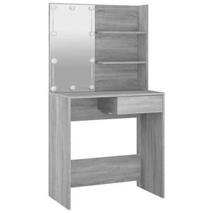 Schminktisch mit LED Grau Sonoma 74,5cm