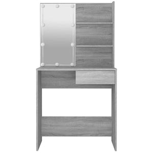 Schminktisch mit LED Grau Sonoma 74,5cm