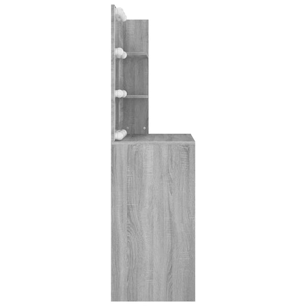 Schminktisch mit LED Grau Sonoma 74,5cm