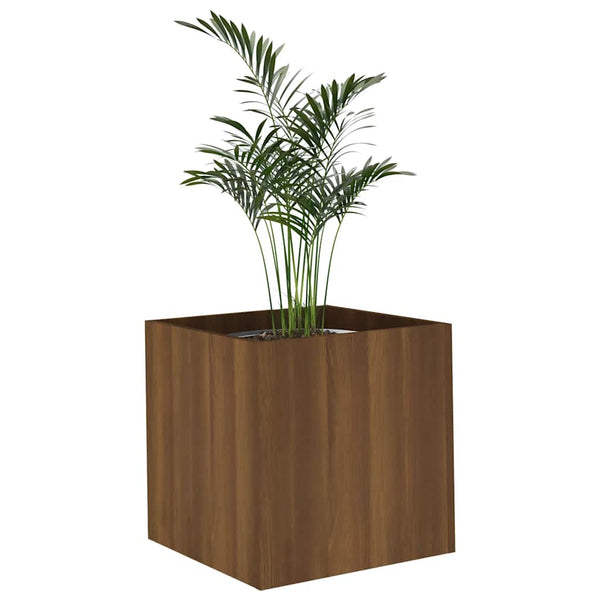 Pflanzkasten Braun Eichen-Optik 40x40 cm