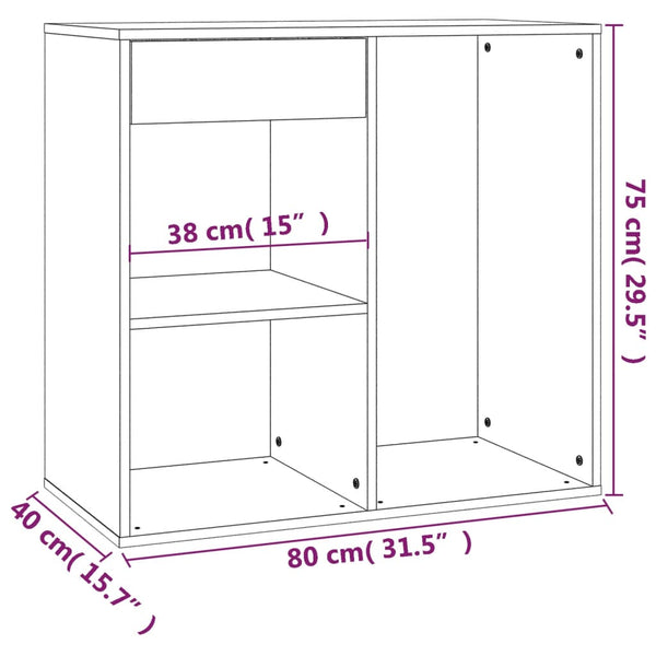 Kosmetikschrank Grau Sonoma 80 cm