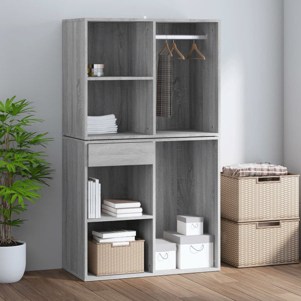 Schminktisch Regal Grau Sonoma 80x40x65 cm