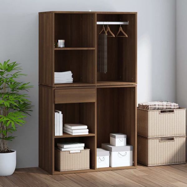 Schminktisch Regal Braun Eichen-Optik 80x40x65 cm