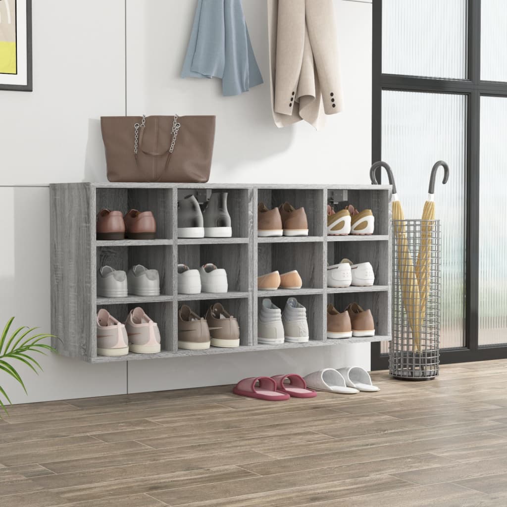 Schuhregale Grau Sonoma 2er Set