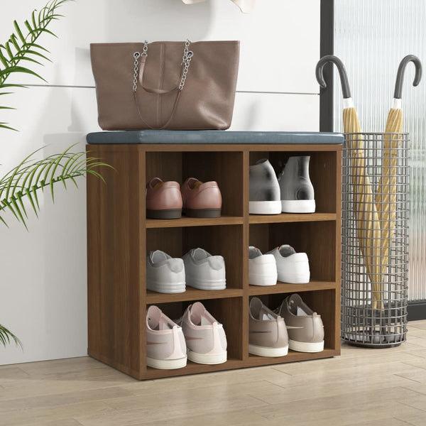 Schuhregal Braun Eichenoptik, 6 Fächer
