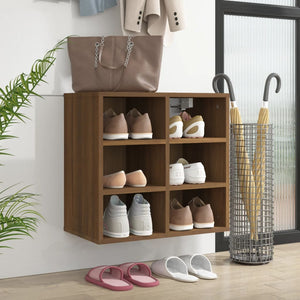 Schuhregal Braun Eichenoptik, 6 Fächer