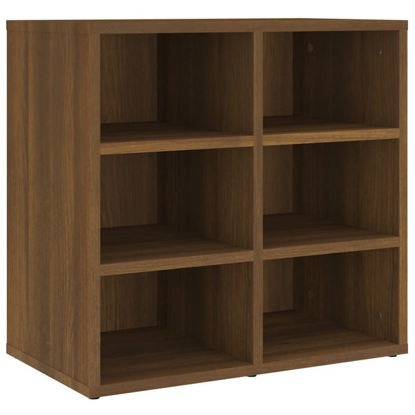 Schuhregale 2er Set Eiche Braun 52,5x30x50cm