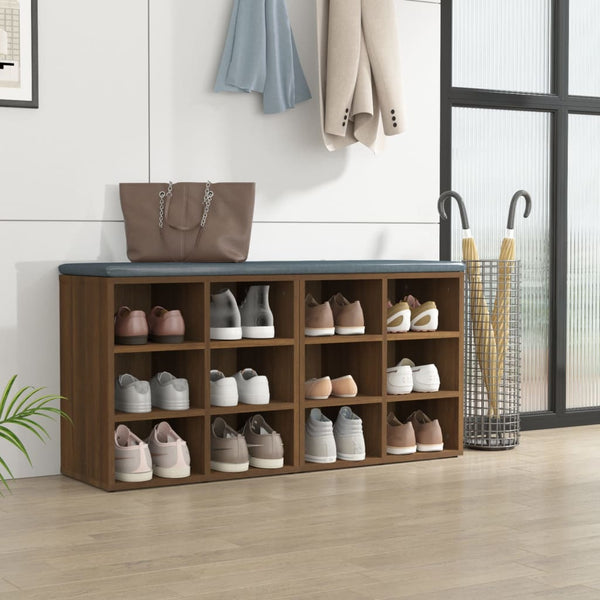 Schuhregale 2er Set Eiche Braun 52,5x30x50cm